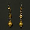 23_ 24k gold vermeil and gold pearls 2" $40 SOLD
