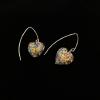 44_"Miro" hand made Venetian glass hearts 14k gold-filled ear wire 1.5" $42