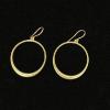 60_Bronze hoops 14k gold ear wire 1.5" $35