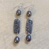 95_Black pearl sterling silver wire base metal  embellishment 2" $40