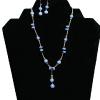 13_Vintage blue and silver glass beads, silver plated beads, with matching earring set $45. SOLD (JT)