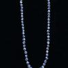 07_Knotted Chinese vintage blue and white glass beads with 22k gold clasp $165