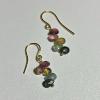 25_ Faceted Tourmaline briolettes, 22K gold vermeil, 14K gold-filled ear wires .75"  $52