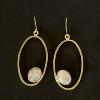 84_gold plated brass, moonstone, sterling silver earwires 1.75" $35  SOLD (HK)