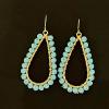 90_Gold plated brass, chalcedony, 14K gold-filled earwire  1.5"  $35