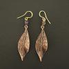 91_ Turkish copper leaves, glass, 14K gold-filled earwire  2"  $40