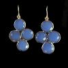 114_Blue chalcedony,14K gold-filled earwires  1.25" long $37