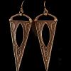 132_Long Turkish copper arrows 2.5", copper earwires (can change out if allergic) $38