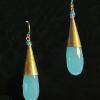 43_22K gold vermeil, faceted Chalcedony, Apatite, 14K gold-filled wire. 2" $45