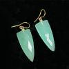 10_Faceted aqua chalcedony, 14K gold-filled ear wire 1.25"
$35